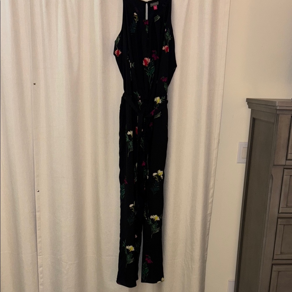 Floral Black Jumpsuit